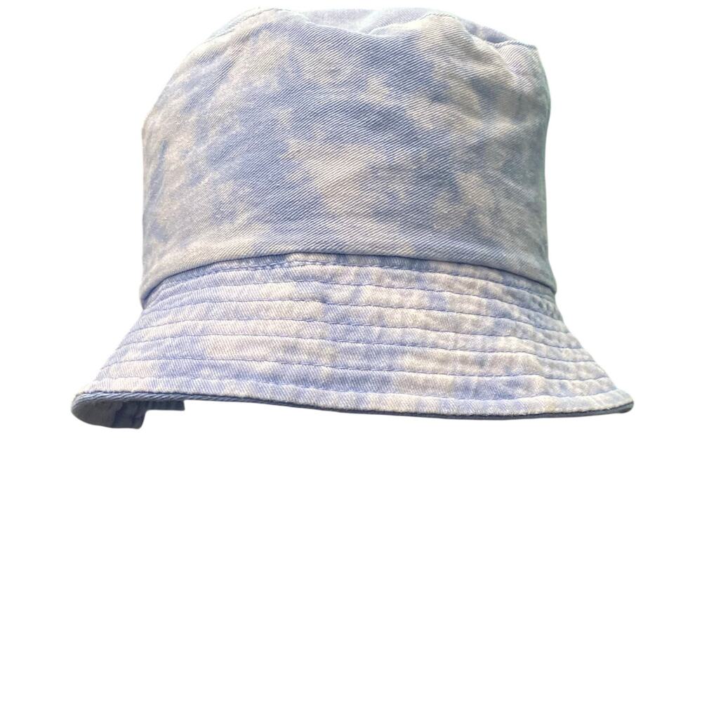 Steve Madden Blue White Tie Dye Cotton Bucket Hat One Size
